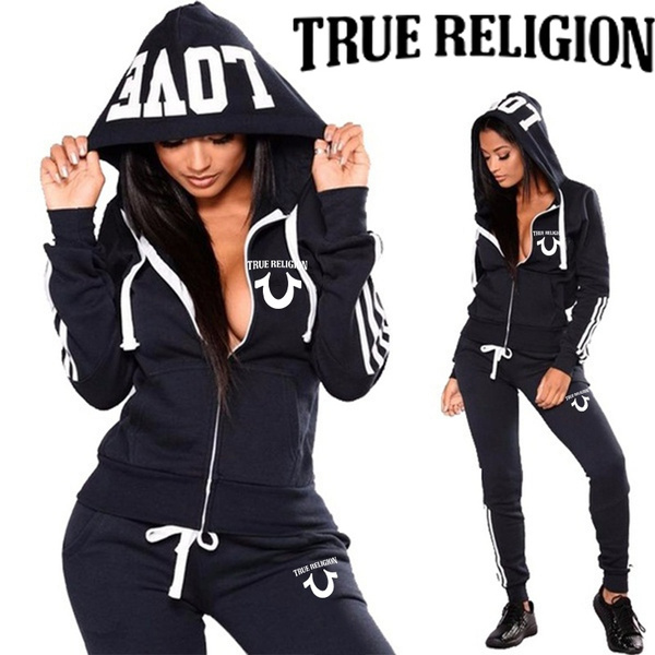 Multicolour Stitching Sexy 2 Piece Set Sweat Suits Women Turn Down Collar  Full Sleeve Zipper Up Coat + Causal Pants 2 Pcs Outfit | Wish